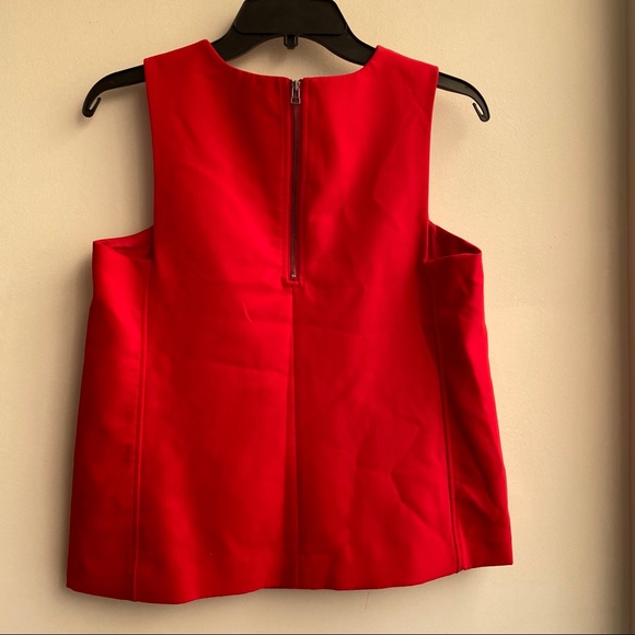 HALOGEN red sleeveless top with back zipper - Picture 2 of 3